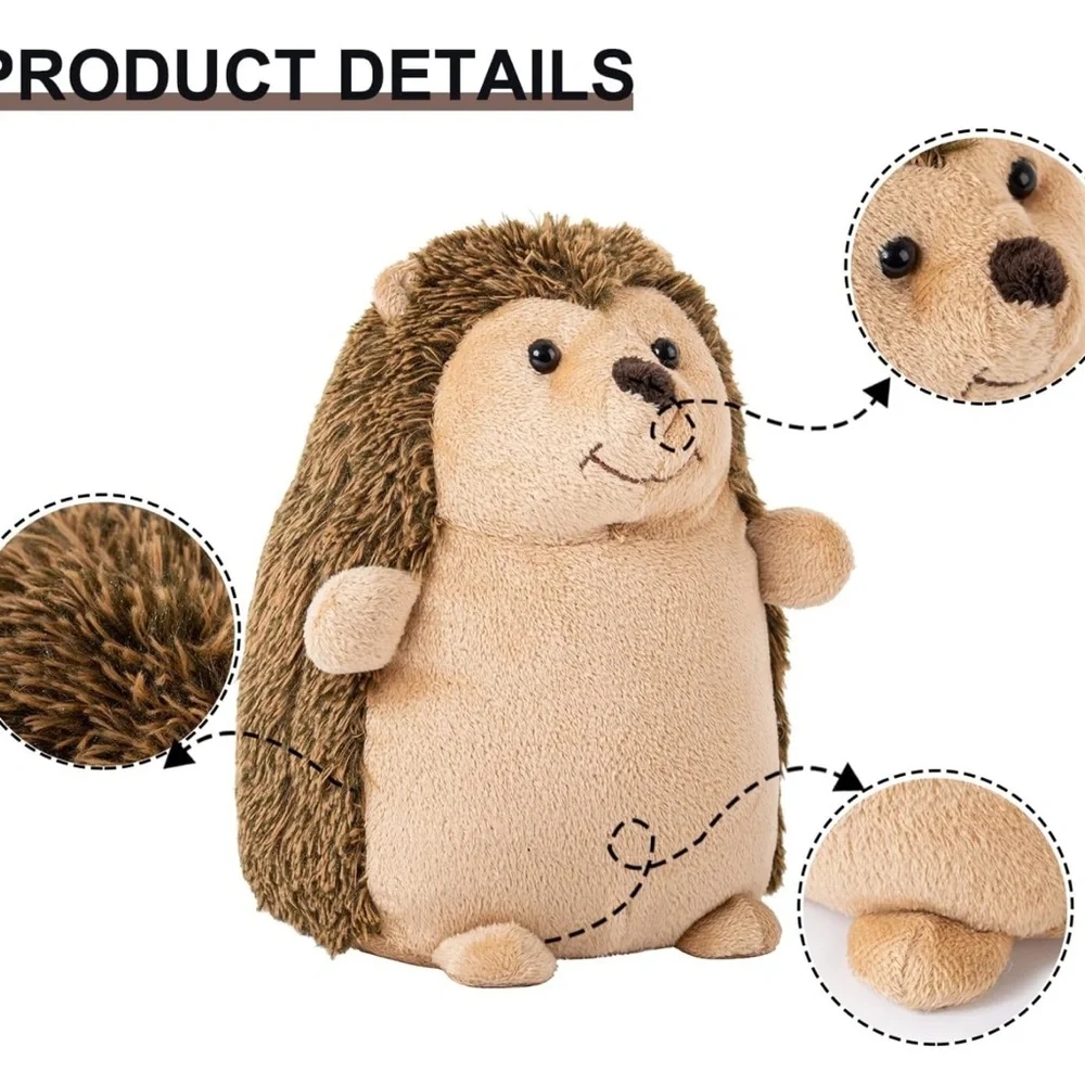 NWT Hedgehog Weighted Interior Doorstop Fabric Stuffed Animal Door Stopper